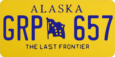 AK license plate GRP657