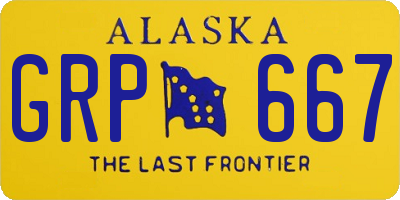 AK license plate GRP667