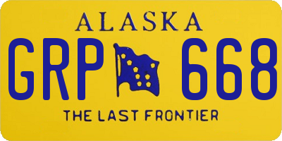 AK license plate GRP668