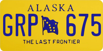 AK license plate GRP675