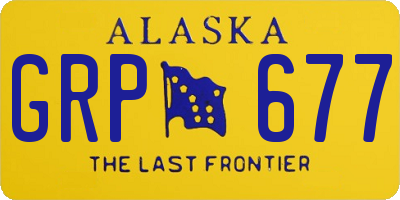 AK license plate GRP677