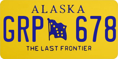 AK license plate GRP678
