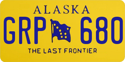 AK license plate GRP680