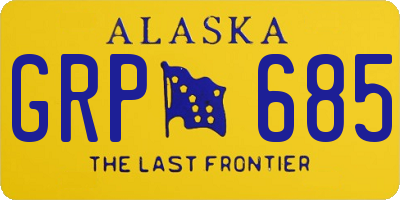 AK license plate GRP685