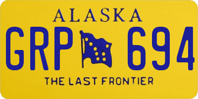 AK license plate GRP694