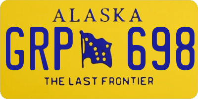 AK license plate GRP698