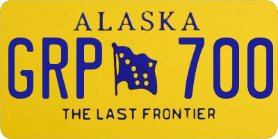 AK license plate GRP700