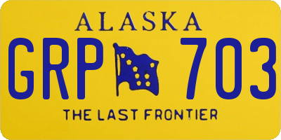 AK license plate GRP703