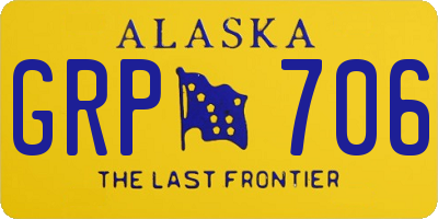 AK license plate GRP706