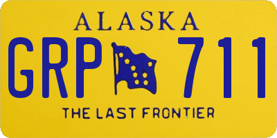 AK license plate GRP711