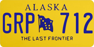 AK license plate GRP712