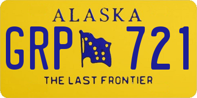 AK license plate GRP721