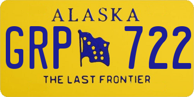 AK license plate GRP722