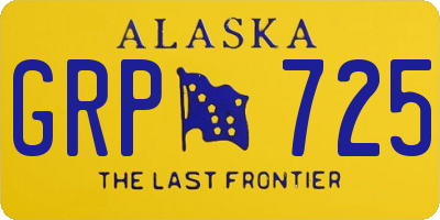 AK license plate GRP725