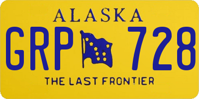 AK license plate GRP728