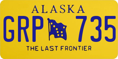 AK license plate GRP735