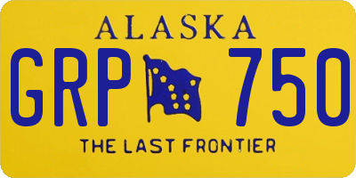 AK license plate GRP750