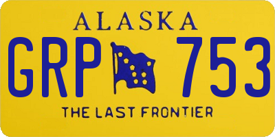 AK license plate GRP753
