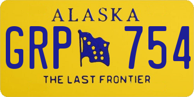 AK license plate GRP754