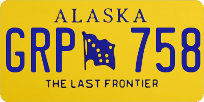 AK license plate GRP758
