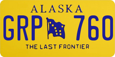 AK license plate GRP760