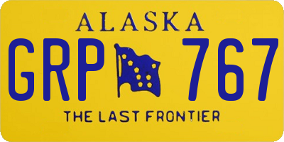 AK license plate GRP767