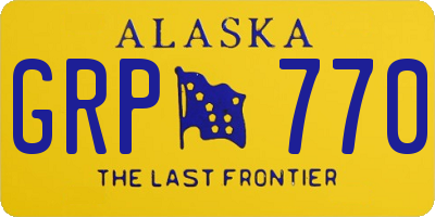 AK license plate GRP770