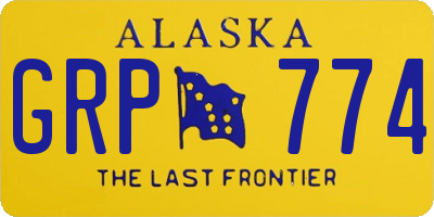 AK license plate GRP774