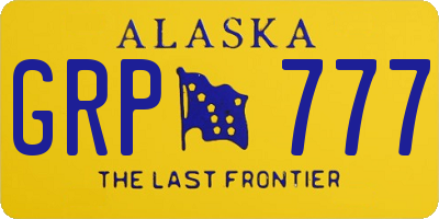 AK license plate GRP777