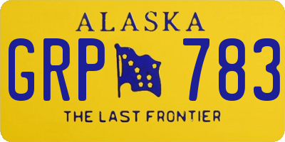 AK license plate GRP783