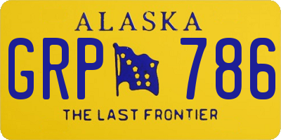 AK license plate GRP786