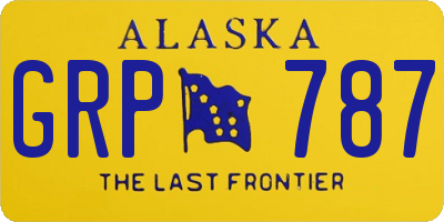 AK license plate GRP787