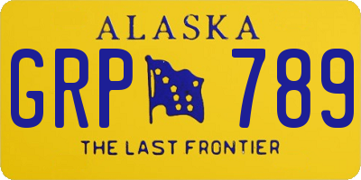 AK license plate GRP789