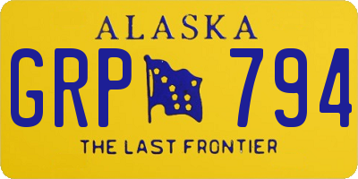 AK license plate GRP794