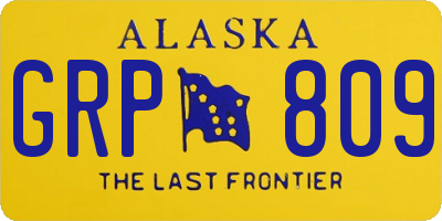AK license plate GRP809
