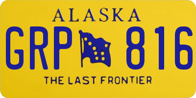 AK license plate GRP816