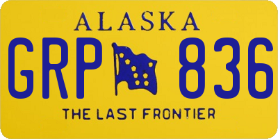 AK license plate GRP836