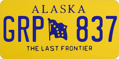 AK license plate GRP837