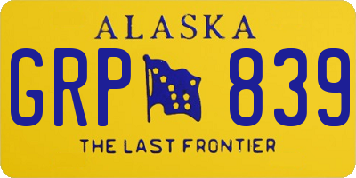 AK license plate GRP839