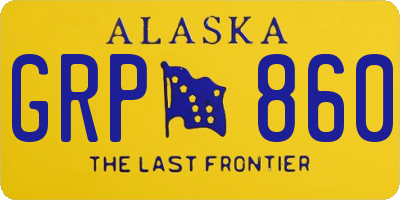 AK license plate GRP860