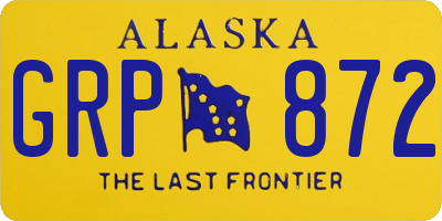AK license plate GRP872