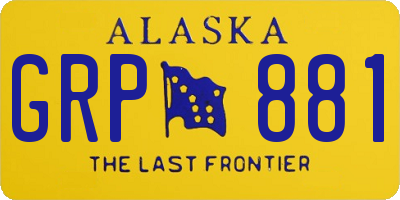 AK license plate GRP881