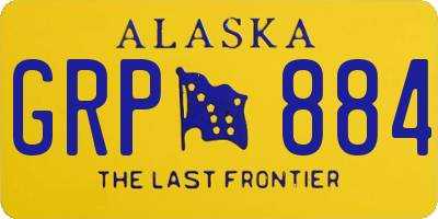 AK license plate GRP884