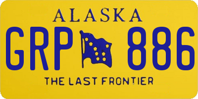 AK license plate GRP886