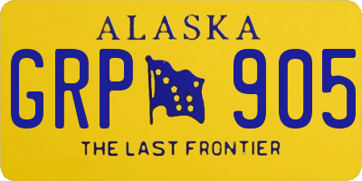 AK license plate GRP905