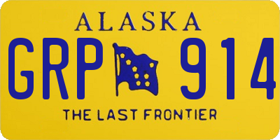 AK license plate GRP914