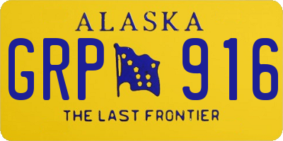 AK license plate GRP916