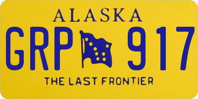AK license plate GRP917