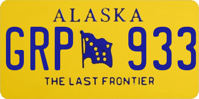 AK license plate GRP933