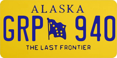 AK license plate GRP940